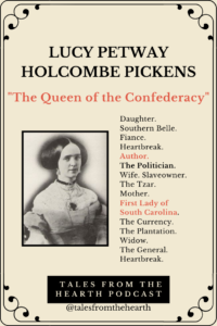 Lucy Holcombe Pickens. Southern belle—and the rumored model for Gone with the Wind's Scarlett O'Hara, the "Queen of the Confederacy,” and if the Confederate States are included, the very first woman to be featured on U.S. currency. Stories are that her young daughter helped light the fuse for the first shots of the Civil War. She was the rumored mistress of Tsar Alexander II of Russia, and even bore his child. Fact or fiction? We're going to sort through the life of Lucy Holcombe Pickens in today's episode.